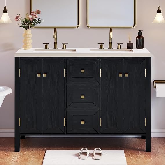 DWVO 47 Inch Bathroom Vanity with Double Sink