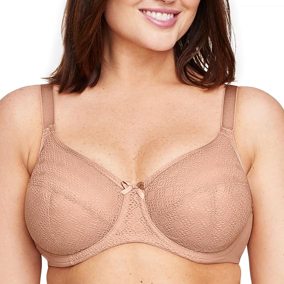 Glamorise Women's Lace Comfort Wonderwire Bra Underwire #9855