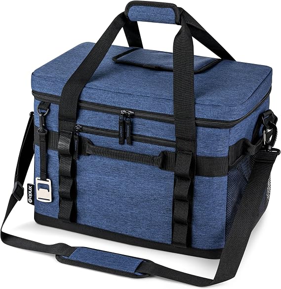 OPUX Collapsible Soft Cooler Bag, 48/60 Can Large Insulated Cooler, Leakproof Soft Sided Cooler with Shoulder Strap & Bottle Opener, Portable Foldable Travel Cooler for Beach, Camping, Road Trip