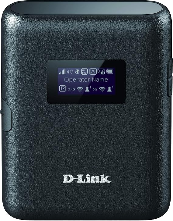 D-Link DWR-933 4G+ LTE-Advanced Cat 6 Wi-Fi Hotspot, 300 Mbps, Portable, Battery-Powered Up to 14 Hours, Dual-Band Wireless AC1200, Unlocked, Black