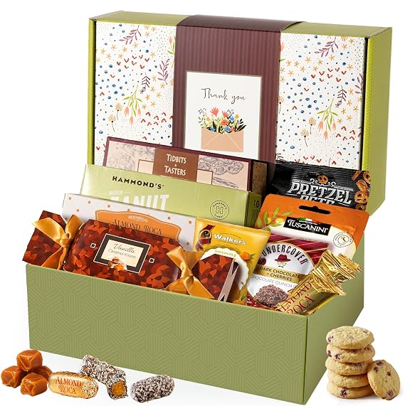 Broadway Basketeers Thank You Gift Box Tasty & Enjoyable Wrapped Treats