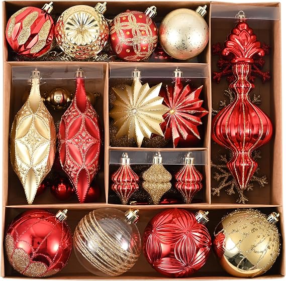 Valery Madelyn 80ct Christmas Tree Decorations Ball Ornaments Set