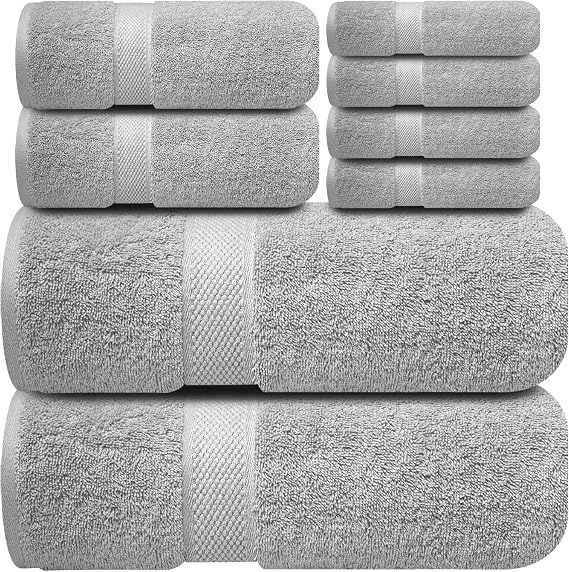 Infinitee Xclusives Hand Towel Set 100% Cotton 8-Piece Towels
