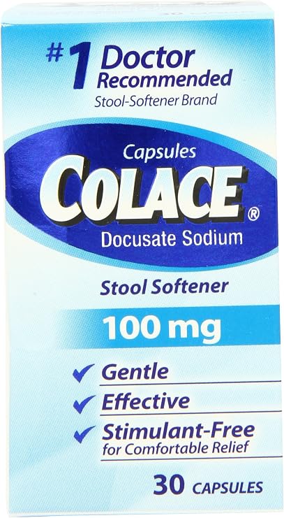 Colace 100mg, 30-count Boxes (Pack of 2)