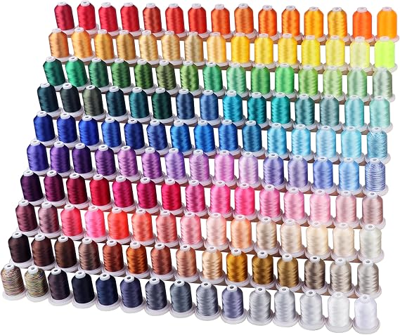 New brothread Mega Kit 150 Colors Embroidery Machine Thread 1000M/1100YD