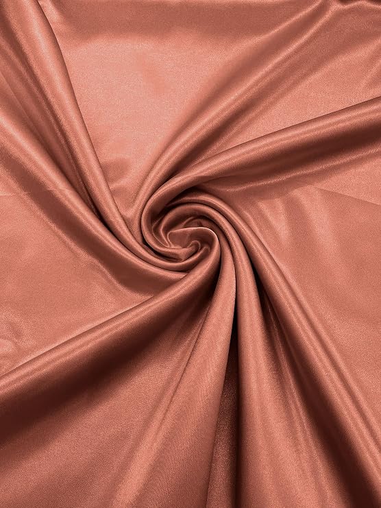 Crepe Back Satin Bridal Fabric Draper/Prom/Wedding/58 Inches Wide Japan Quality (Dark Coral, 9 Yards)
