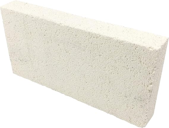 Insulating Fire Brick, Heat Insulation Block, Low Thermal Conductivity, 1.25" x 4.5" x 9" Split, Single Pack, 2600-F Rated, for Kilns, Forges, Furnaces, Soldering, 3146P