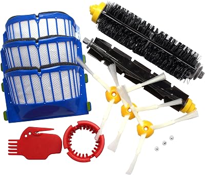 CYBERTECH Replacement Accessory Kits for iRobot Roomba 600 610 620 650 655 Series Robotic Vaccum Cleaner, Includes Filters, Brushes, Side Brushes, Brush Cleaner, Cleaning Tool