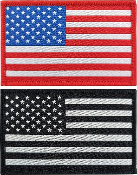 JBCD 2 Pack American Flag Patch The United States US Flags USA Tactical Patch Pride Flag Patch for Clothes Hat Patch Team Military Patch