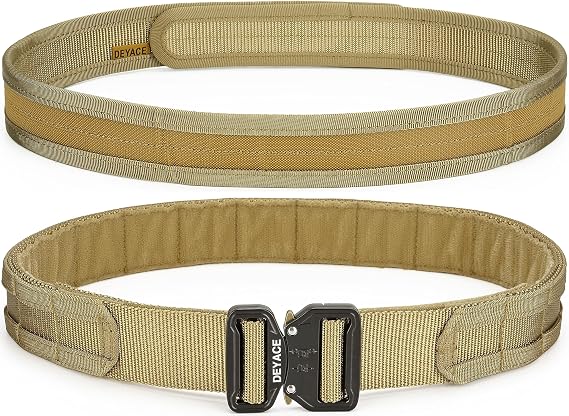 DEYACE Quick Release Battle Belt, 1.75'' Tactical MOLLE Heavy Duty Belt and 1.5'' EDC Inner Belt for Law Enforcement, Shooter