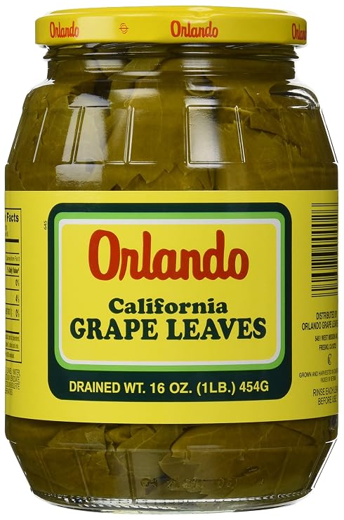 California Grape Leaves -Orlando 1lb jar, DR.WT. 16oz