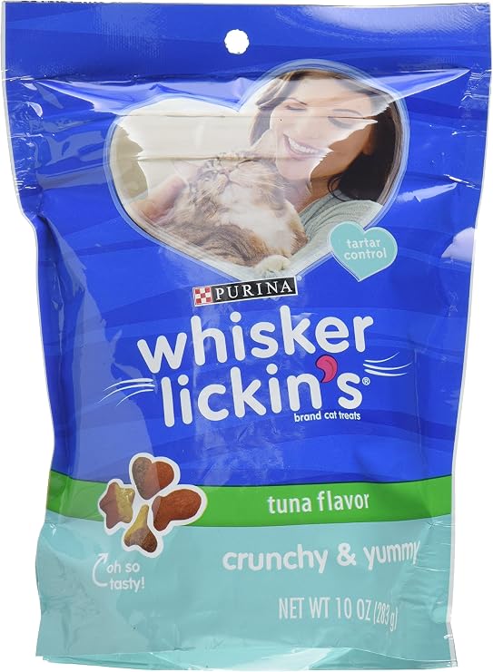 Whisker Lickin's Crunchy & Yummy Tuna Flavor Cat Treats, 10 OZ