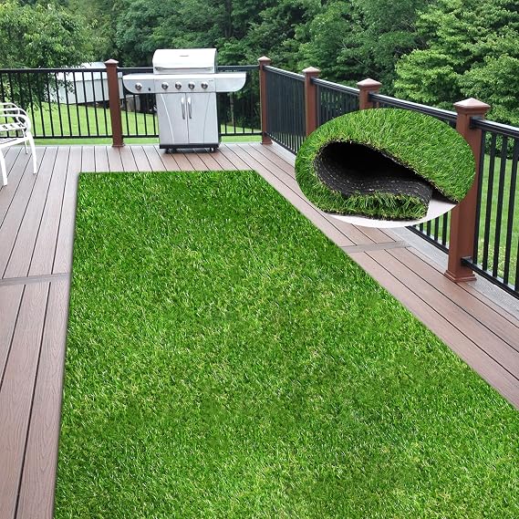 Weidear Artificial Grass 4 x 6 Ft, 0.8 inch Green Fake Grass Mat