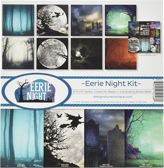 Reminisce EER-200 Eerie Night Collection Kit, Multicolor 12.00" x 12.00"