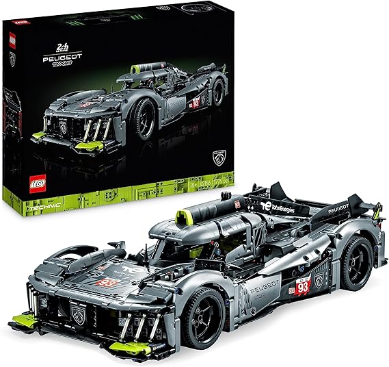 LEGO Technic PEUGEOT 9X8 24H Le Mans Hybrid Hypercar, Iconic Racing Car Model Kit For Adults to Build, 1:10 Scale, Collectible Advanced Motorsport Set, Gift for Men, Women, Him or Her 42156
