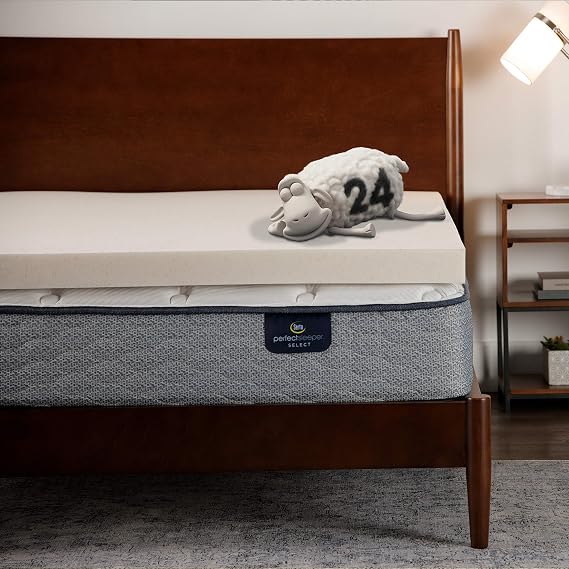 Serta CopperGel Cooling, Pressure-Relieving Memory Foam Mattress Topper, 3 Inch, Full