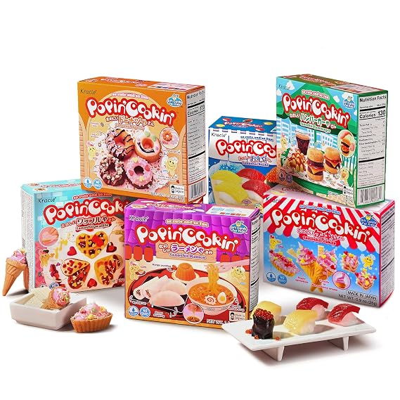 Japan Crate Popin Cookin Japanese Candy Kit - 6-Pack DIY Candy Kit - Sushi, Ramen, Burgers, and More, Educational, Fun, and Interactive Japanese Candy Making Kit for Kids and Kids at Heart