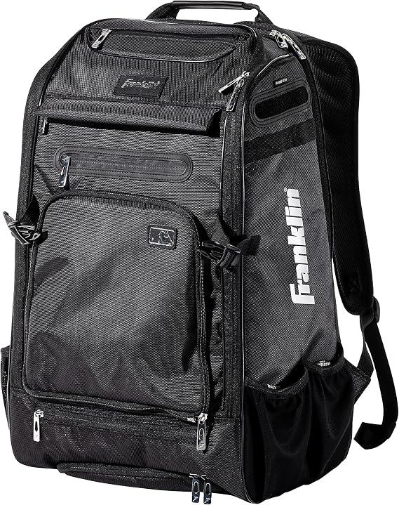 Franklin Sports Baseball + Softball Backpack - MLB + USA Baseball and Softball Equipment Bag + Fastpitch Softball - Youth + Adult Batpack Batpack for Bat/Glove/Helmet/Cleats and More - Multiple Colors